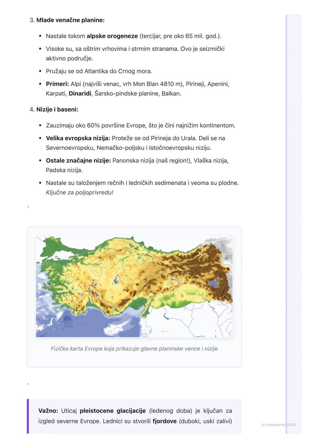 # Fizičko-geografske odlike
Evrope
Uvodni pregled fizičko-geografskih odlika
Evropa je, iako drugi najmanji kontinent, izuzetno geografski